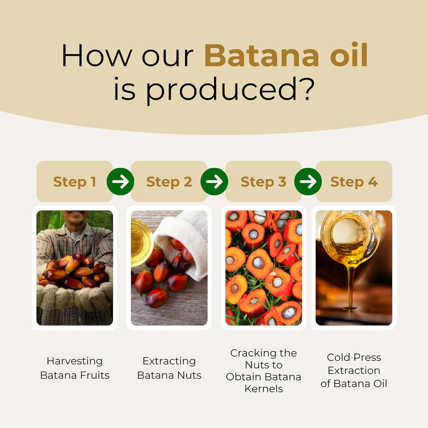 4-in-1 Batana Hair Revival Kit – Oil, Shampoo, Conditioner & Mask