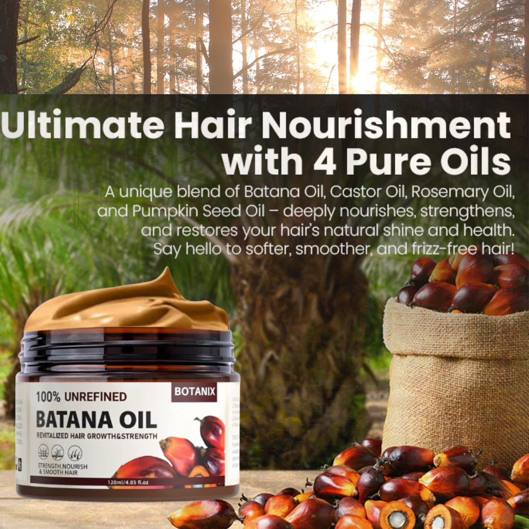 4-in-1 Batana Hair Revival Kit – Oil, Shampoo, Conditioner & Mask